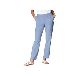 J. Jill Love Linen Womens Small Pants Blue Made In India